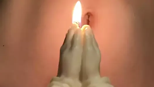 I play with my body and candle fire
