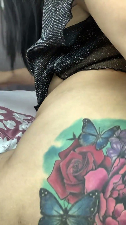 Latina Slut Strips, Bounces Her Big Ass, and Gives You Instructions on How to Give Her Your Cum