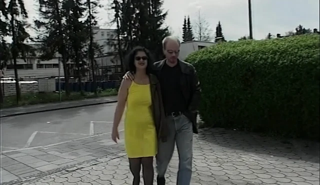 Horny MILF Fucks Two Guys in the Parking Lot
