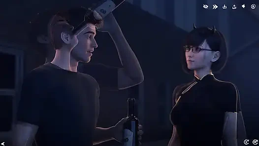 Taze kadınlar #2 - Chloe ve Julia bir şişe şarabı üçlü sekse dönüştürüyor