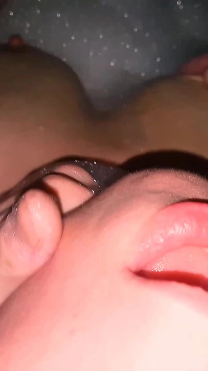 Emotional moment from "Horny FIT girl CUMS in the BATH after a workout - UnlimitedOrgasm touching BOOBS"