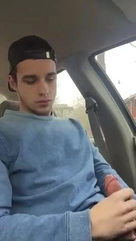 Nice boy in car