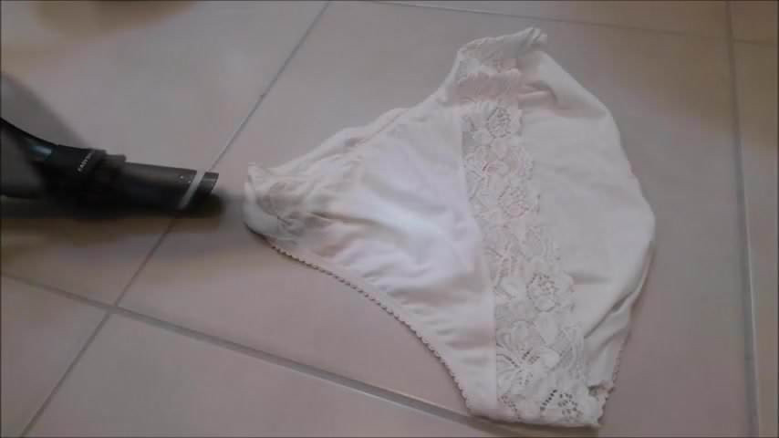 Vacuum cleaner eating socks, panties and stockings