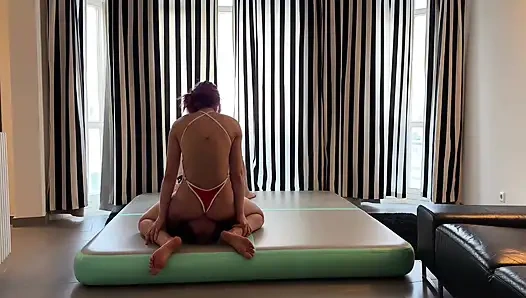 Mixed Wrestling Face Sitting