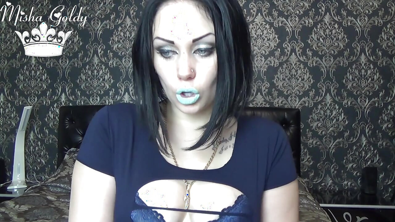 My glamorous blue lipstick