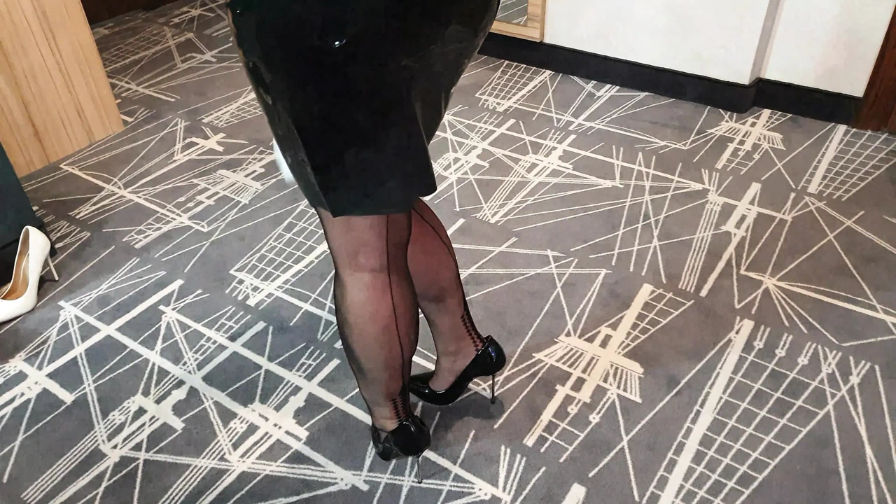 Rubber Skirt and Nylons Part 1