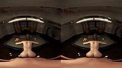 3D VR видео от первого лица, трахаю крошечную худенькую девушку раком, в 3D анимации VR