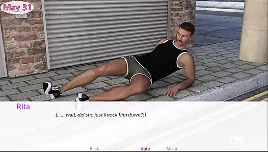 Keinginan santai #3 - Rita menggoda cowok-cowok itu.