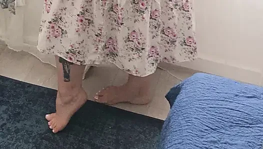 Real Big ass Milf gets undressed for BBC Lover. Interracial naughty play.