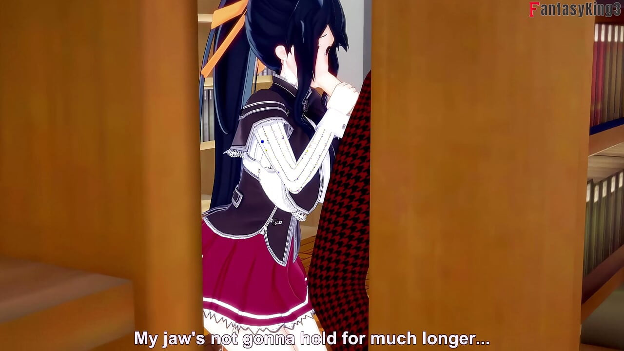 Akeno gives me a blowjob in a public library - DXD NTR Madness Series