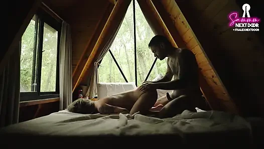 Intimer analsex in einer hütte mit einer perfekten zierlichen blondine