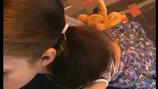 Cute brunette fisted and dildoed