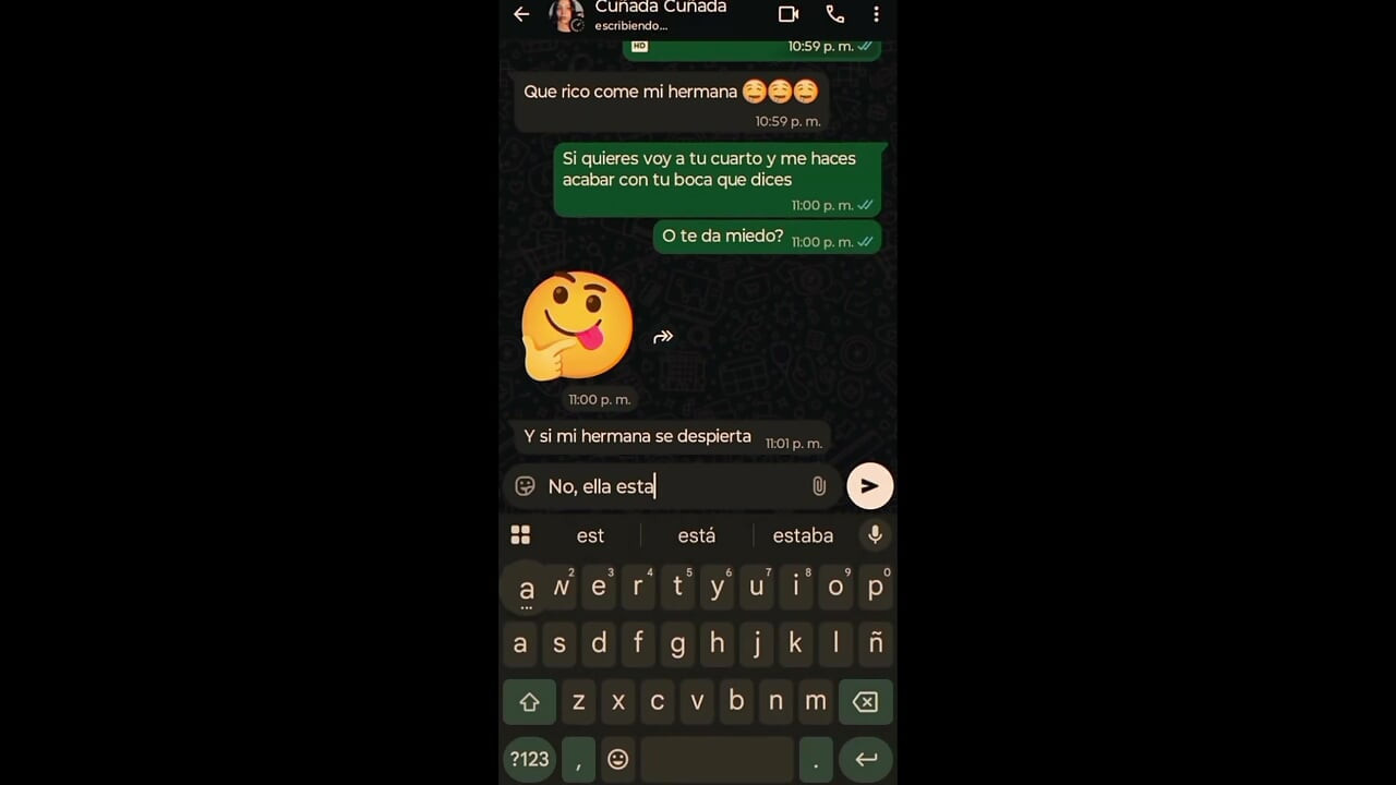 I text my sister-in-law and she goes to her room to show her my penis