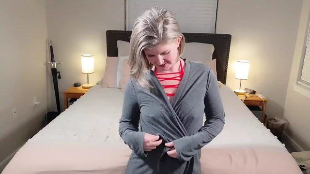 Sexy Red Bodysuit Fuck and Creampie
