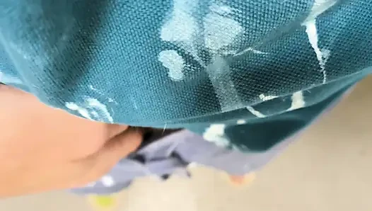 SMALL COCK HAND JOB MASKED MASTURBATION