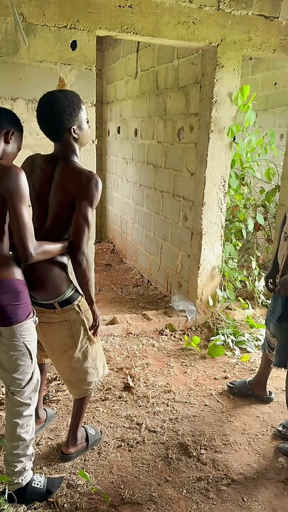 Two Twinks Besties Caught Fucking Outside by Two Black Street Thugs