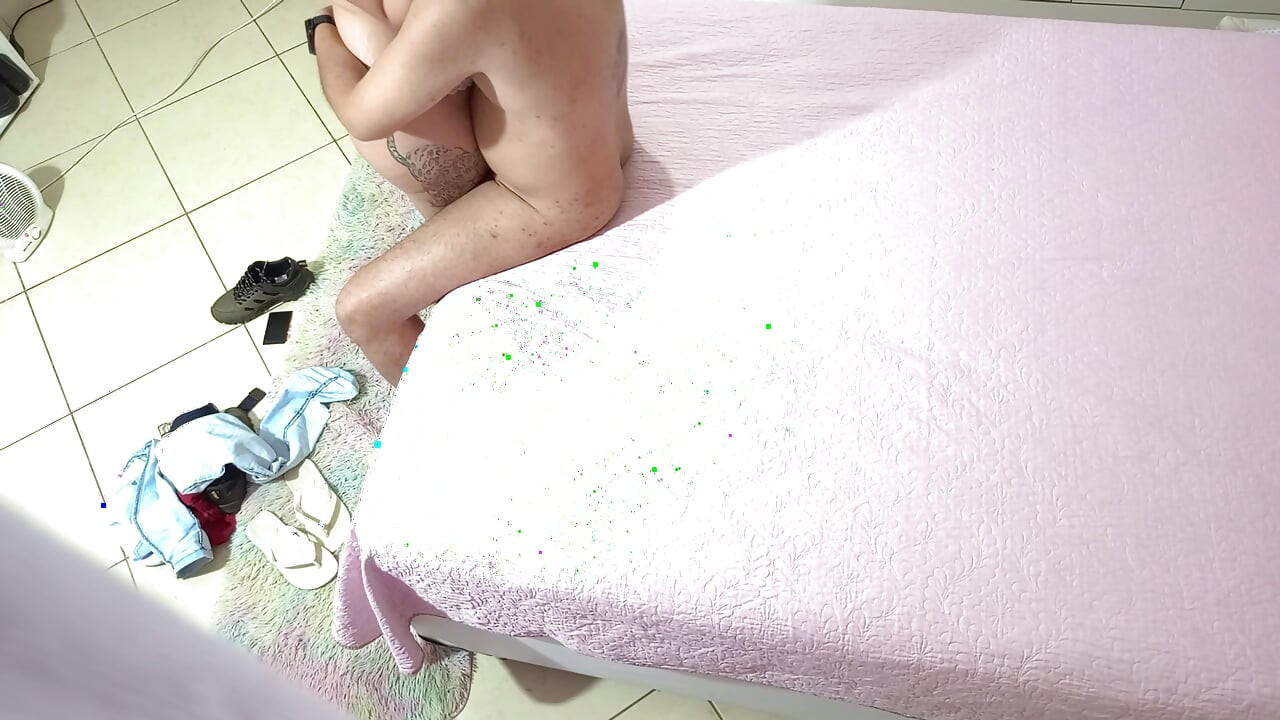Real student having romantic sex with a professor in university housing.