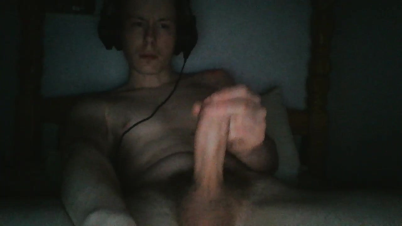 Playing with my cock.