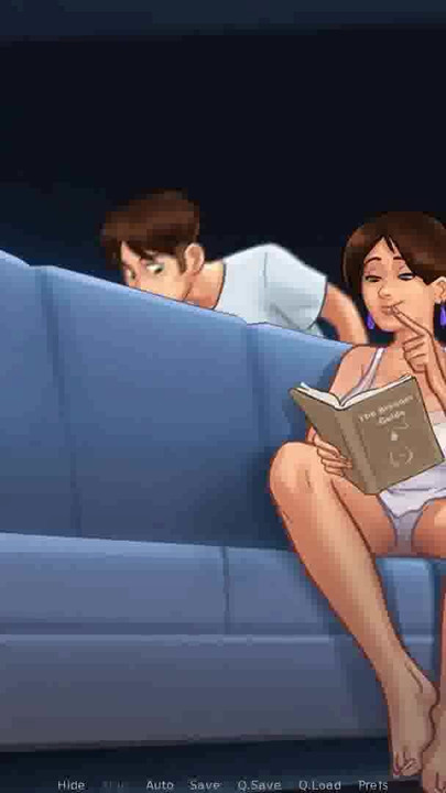 Iconic moment from "Summertime Saga: Horny MILF Got Caught Masturbating On The Sofa - Ep152"