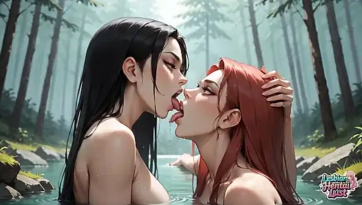 Verführerische lesben tauchen in den Misty Woods ein und teilen die größte Umarmung - Lezzie XXX!