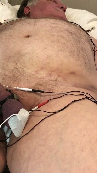 Estim dick sleeve and cropping cbt hands free orgasm | Clip 2