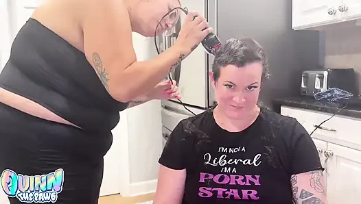 Shaving Quinn’s Head