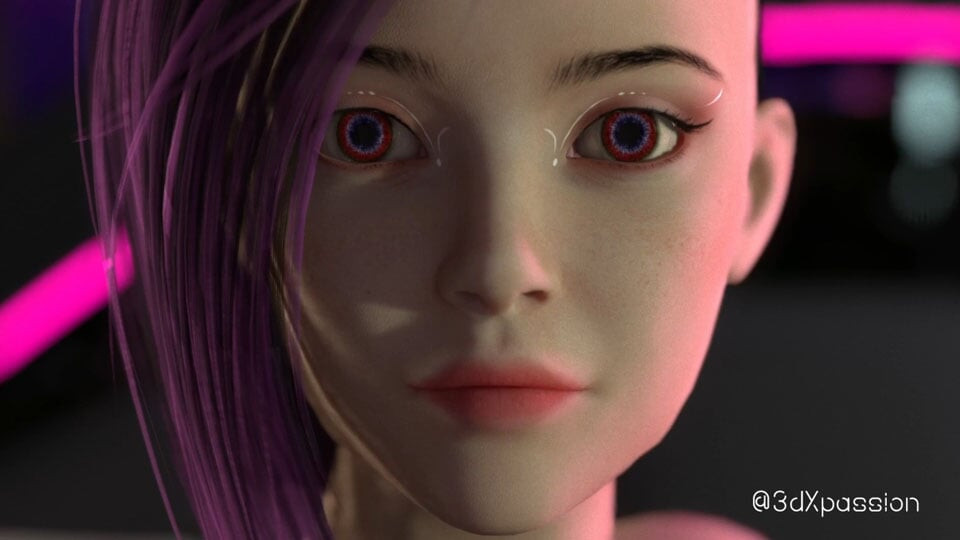 네온 꿈 VR - 사이버 펑크 세계에서 인정사정 없는 섹스 중 신음하는 거유 섹시녀