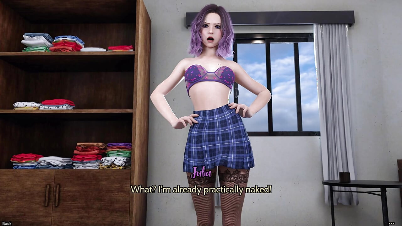 Fresh Women 8 - Julia & Simon Strip Video Game - Loser Loses Clothes