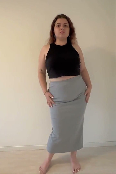 Tight Kjol Gasiga Pruttar I Lång Kjol