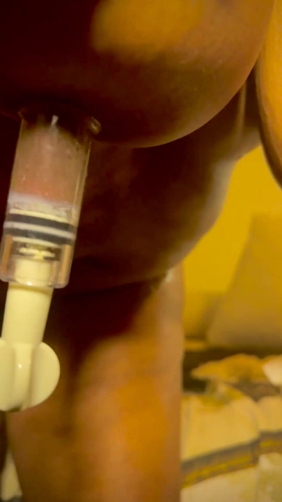 MATURE EBONY COUGAR USING NIPPLE SUCTION TOYS PT 3 | Clip 2