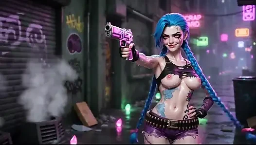 Jinx Мокрые соблазняют, подборка с большими сиськами и Ahegao Full