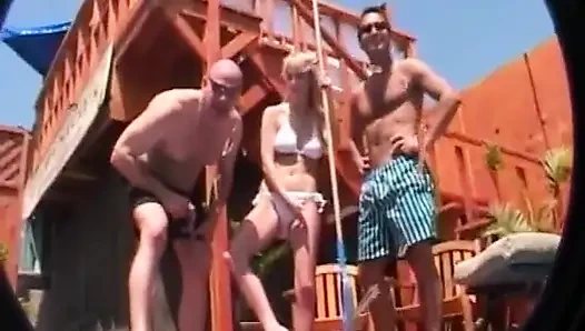 Blonde and Brunette MILFs in Wild Foot Fetish Orgy