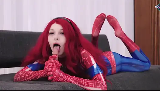 Spider Woman and Her Wet Needy Spider Holes. Thor's Hammer Cream