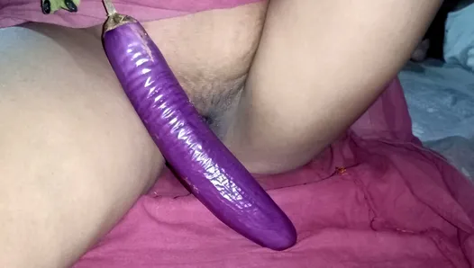 POV : Indian Village Homemade Housewife Big Baigan Hard Masturbation Desi Sex Toy Brinjal Hard Sex Video