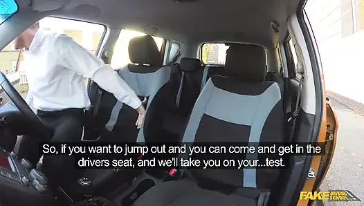 Fake driving school - rahasia murid nakal: nyepong kontol sampai dicrot di dalam di kelas atas