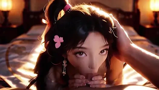 Güzel Çinli eski kostümli kız kesinlikle dikkatinizi çekecektir! Bölüm 2, yapay zeka