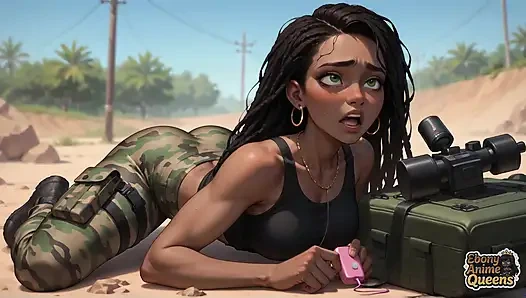 This Mischievous Dark-hued Gal Is Lying on the Beach, Prepped for Some Beach Fuck-fest with a Messy XXX!