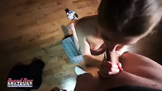 Petite Tattooed Blonde Pixie Audition Deepthroat Rim Swallow Heat!