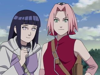 Das Gesicht von Hinata und Sakura