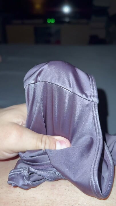 Soiled satin panties