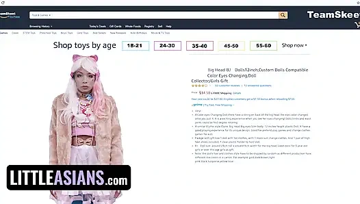 Little Asians - великолепная азиатская кукла Harajuku Sami Parker бесплатно используется и покрытая спермой