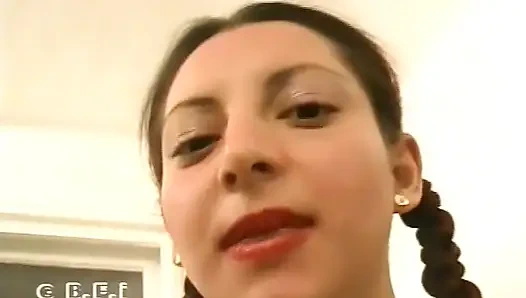 Teeny throne dick up her tight asshole