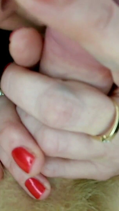 hot mommy jerks off her lover's cock and licks his hot cock | Clip 2