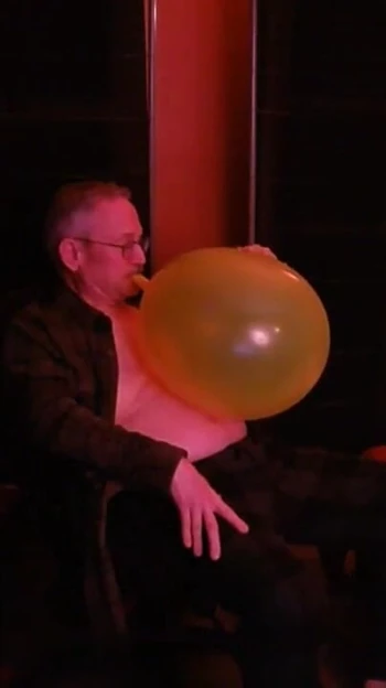 Thrilling moment from "137) Inflation and Jerk Off with 24 inch Balloon"