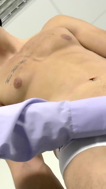 Unforgettable moment from "Straight hot hunk boy gets handjob his huge dick"