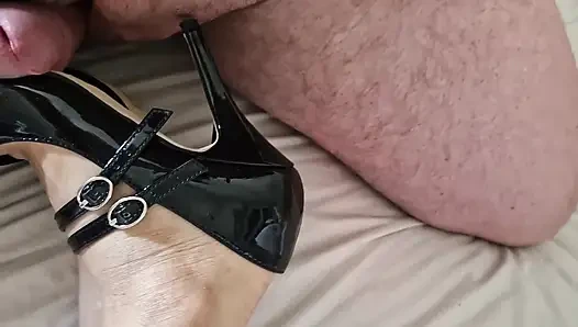 Black double-strap heels have a scandalous little way of getting exactly what she wants, size 36