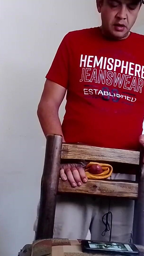 Fucking a chair with alot of lube,massive pre cum cumshot must see | Clip 1