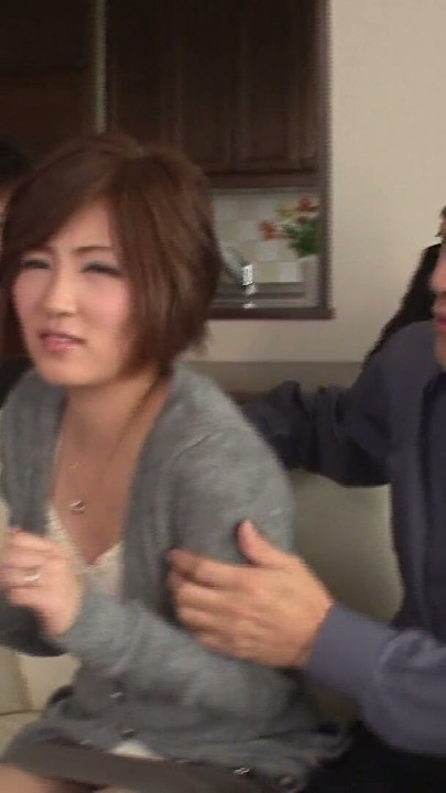 Japanese housewife banged by her husband and his friends! | Clip 1