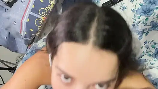 Sucking soft and feeling the veiny cock get hard inside the mouth - Facial cumshot in part 2 available on VIP