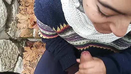 RISKY BLOWJOB IN THE STREET PUBLIC PARK